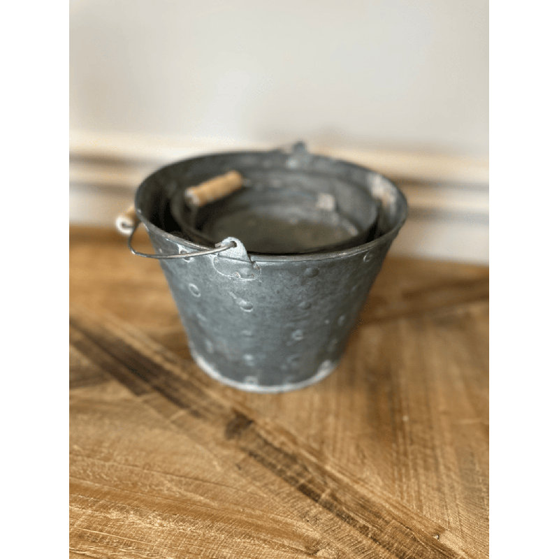 Ensemble de pots à fleurs en fer 3 pièces Thelia