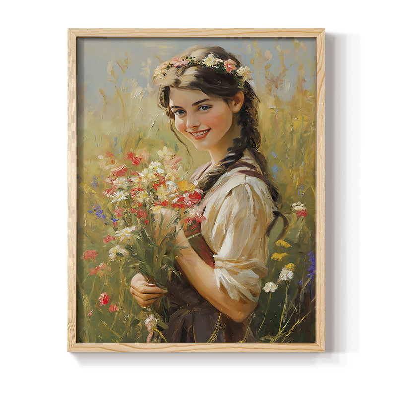 Reproduction encadrée WOMEN Series CCL XXXII - bois massif, Naturel, H 11 po x l 9 po