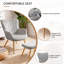 Velvet Armchair With Footstool-139610678