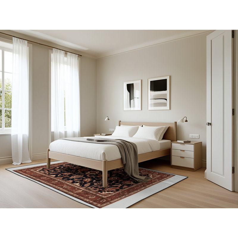 Tapis brun lavable à la machine, Rectangle 5 pi x 7 pi