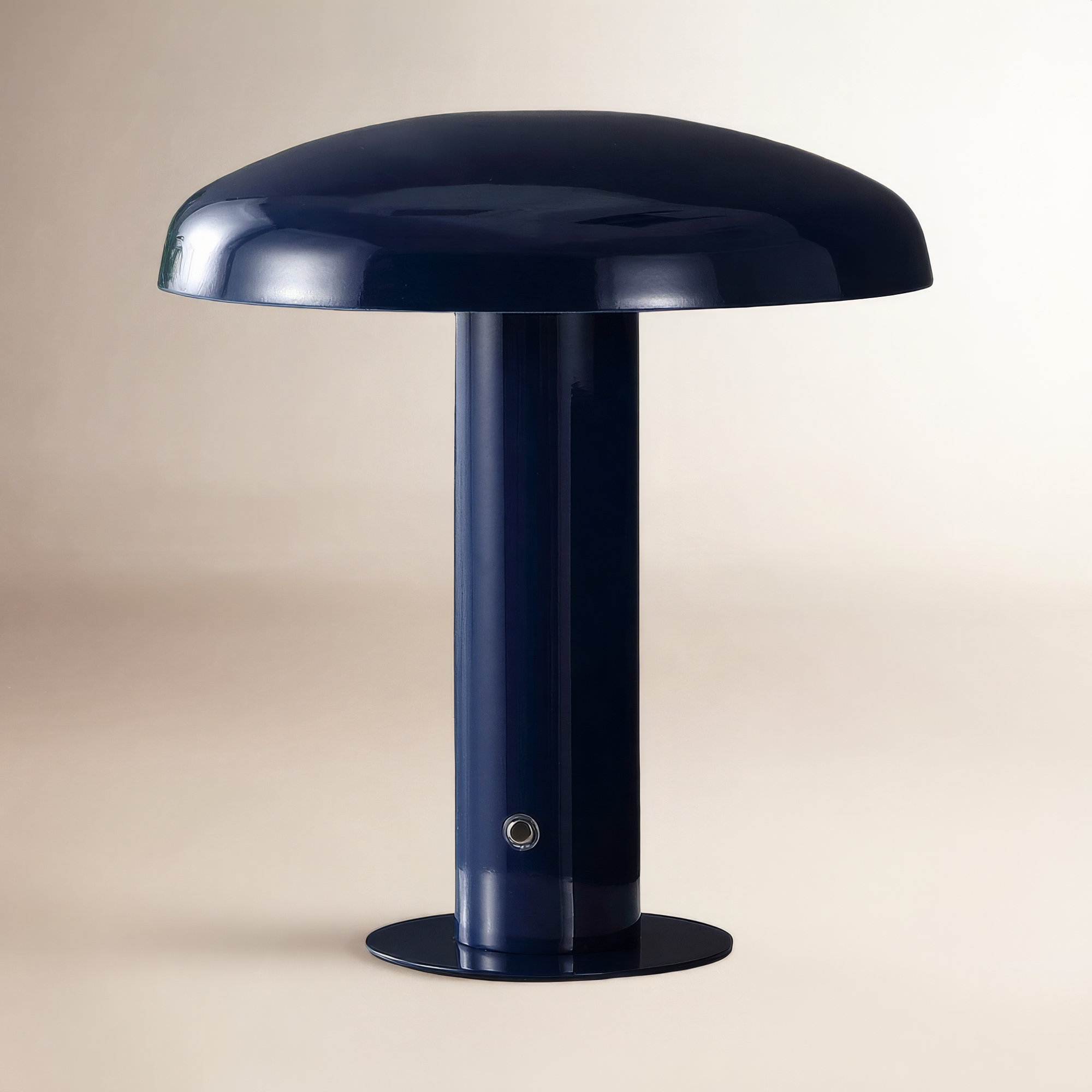 Writzer 11" Contemporary Bohemian Rechargeable/Cordless Dimmable Integrated LED Mushroom Table Lamp, Navy