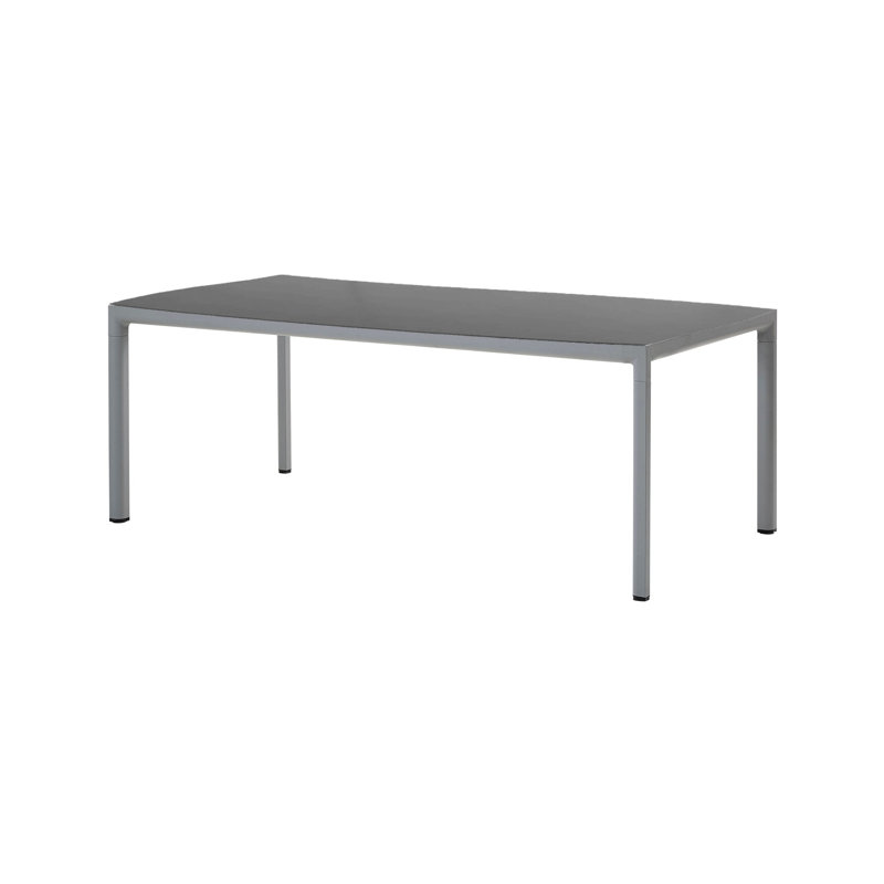 Drop Outdoor Dining Table, 39.4" W x 78.8" L x 29.2" H, Light Gray, Nero Black