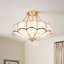 Lustre semi-encastré moderne à 4 lumières 18,5 po Blossom