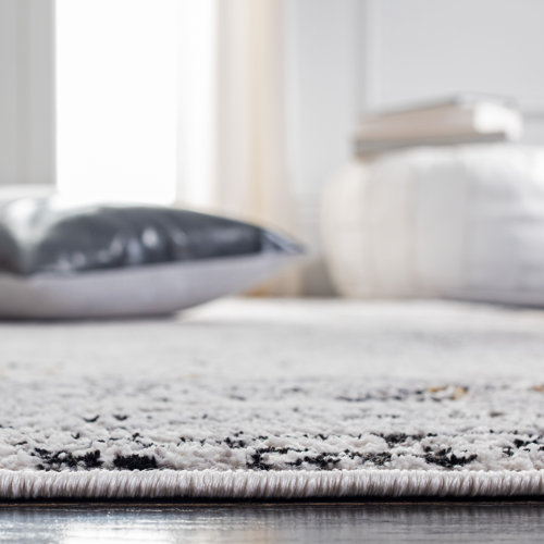 Steelside™ Acosta Gray/Gold/Black Rug & Reviews | Wayfair