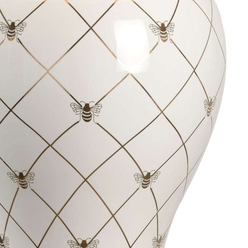 Lampe de table 33 po Ginger Jar par Shayla Copas, Blanc