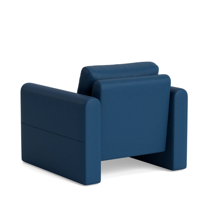 Knox Leather Accent Chair, Leather - Deep Blue