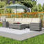 Ensemble de canapé d'extérieur en osier 8 pièces avec canapé modulaire incurvé, coussins, table basse et 2 tables d'appoint-762137114