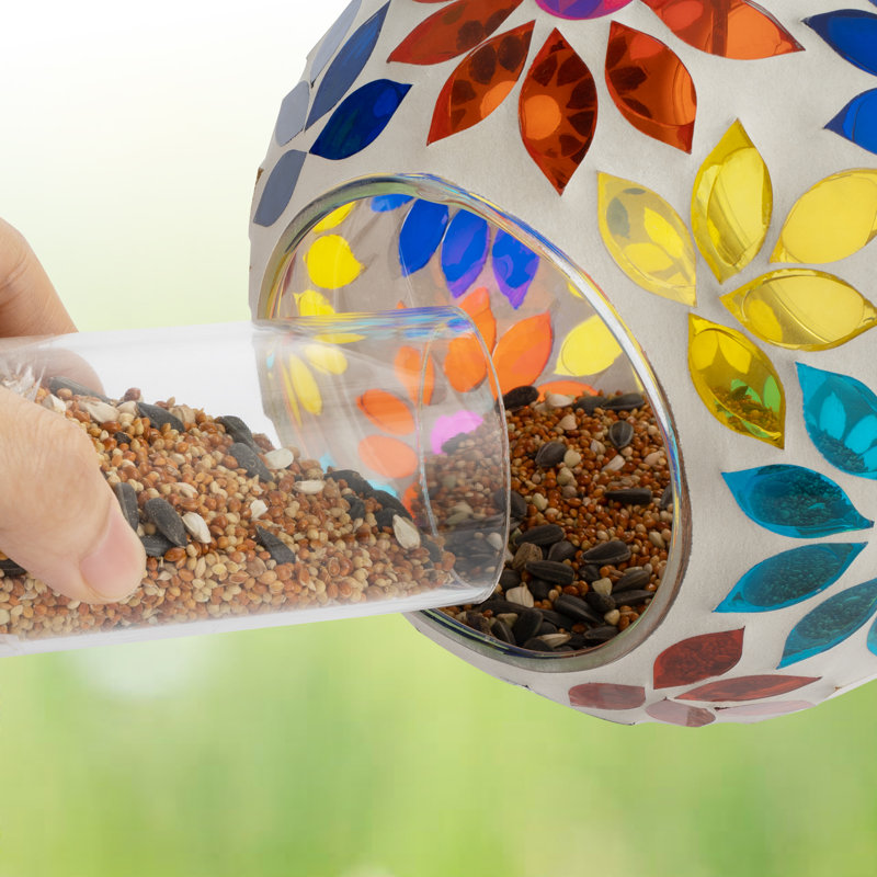 Mangeoire pour oiseaux Bechara, Fleur multicolore