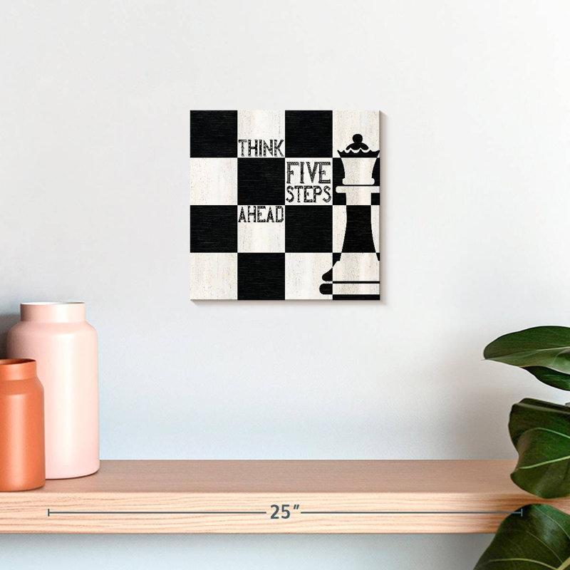 Senne Chessboard Sentiment II - Five Steps, 10" H x 10" W