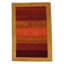 Tapis brun / jaune / rose dégradé à la main de 4 pi 6 po x 6 pi 8 po Ombre