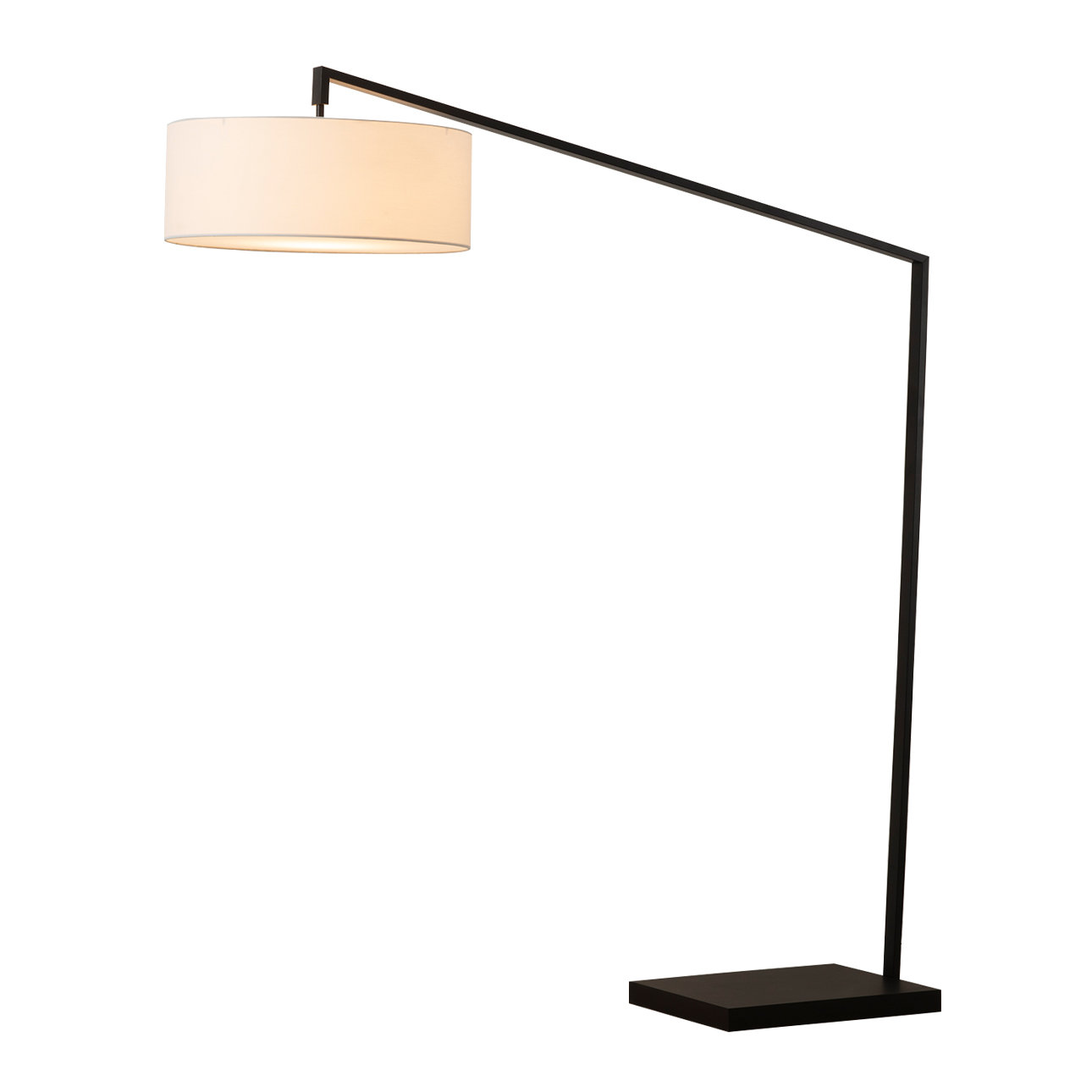Stretch 87" Marble Floor Lamp, Matte Black