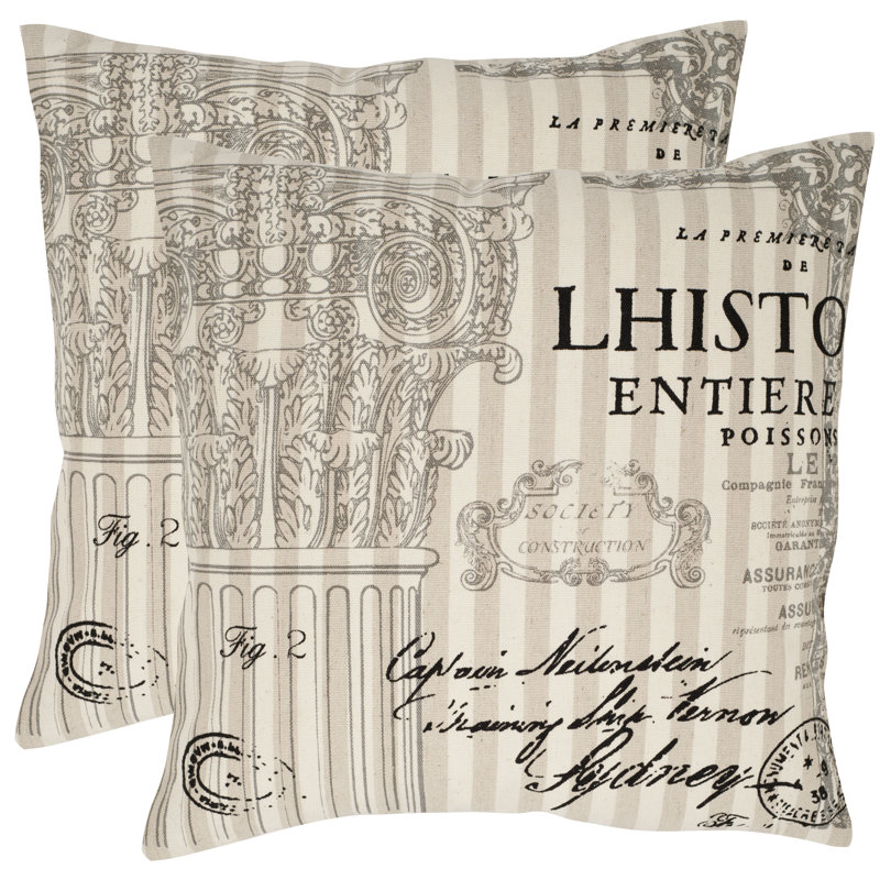 Suzanne Cotton Reversible Throw Pillow, 18"