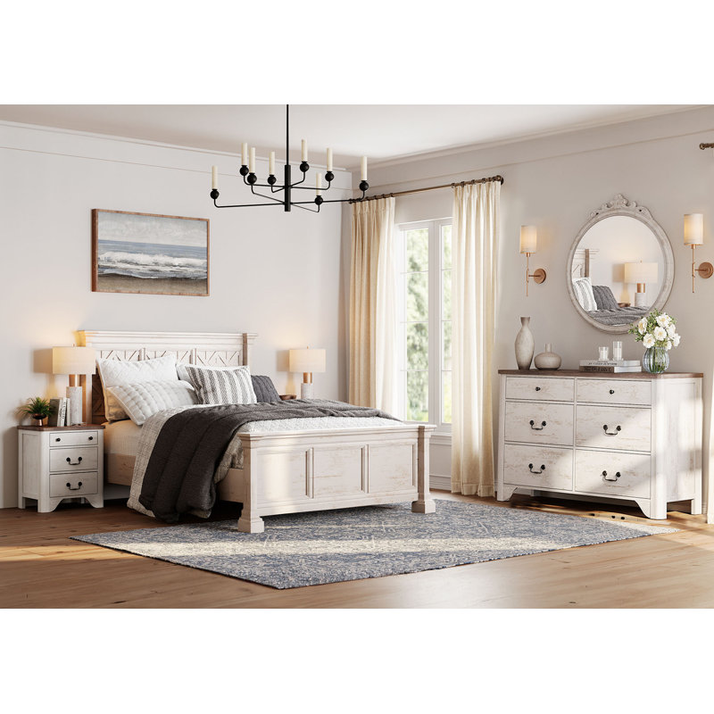 Ensemble de commode et de table de chevet 2 tiroirs en bois 2 pièces pour chambre à coucher, commode minimaliste moderne, table de bout avec station de charge