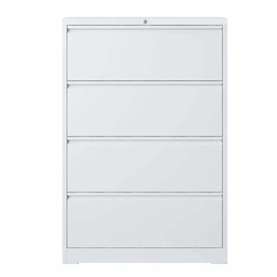 Metal File Cabinet With 4 Storage Drawers, Filing Cabinet With Lock For Home Office