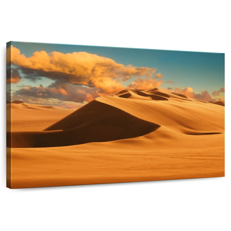 Dunes de sable du désert d'Alvord au coucher du soleil, H 20 po x l 30 po