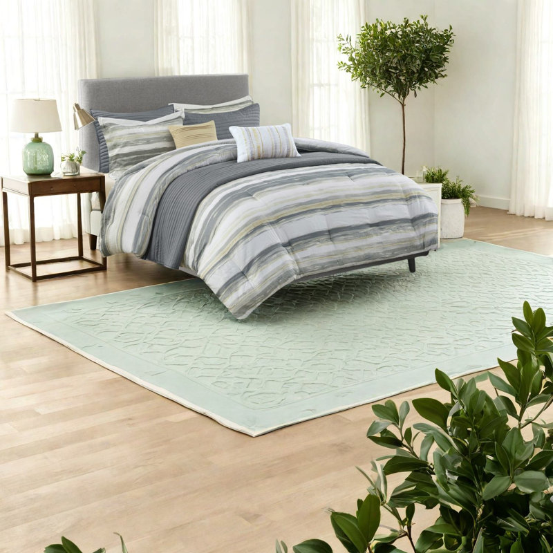 Ensembles de literie en polyester confortables, motif aquarelle jaune pour la maison
