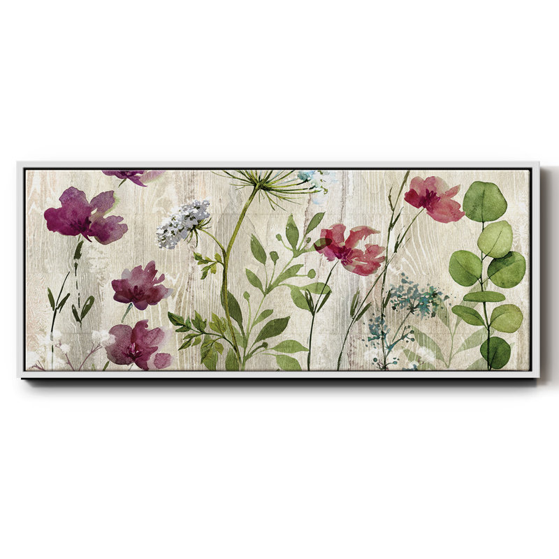 Meadow Flowers I - toile encadrée, H 20 po x l 50 po