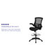 Mid-Back Mesh Ergonomic Drafting Chair with Adjustable Foot Ring and Flip-Up Arms