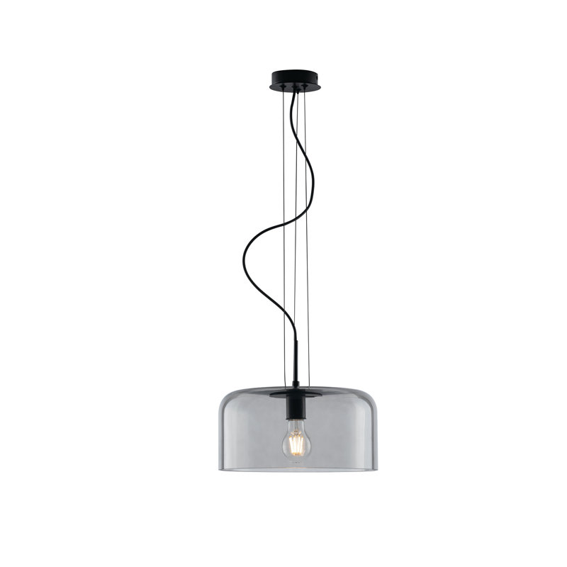 Souderton 1 - Light Drum Pendant, Grey, Grey, 20Cm H x 40Cm W x 40Cm D
