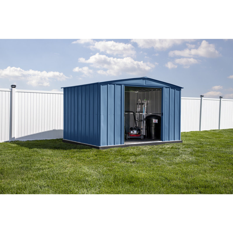 10 ft. x 8 ft. Blue Grey Steel Storage Shed