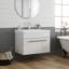Meuble-lavabo mural 24 po avec lavabo en céramique et 1 tiroir à fermeture en douceur 24 po