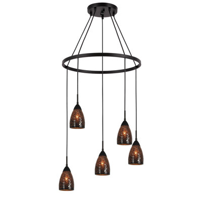 Murphy 5 - Light Wagon Wheel Chandelier