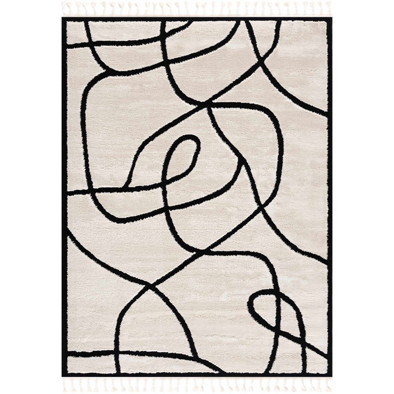Moroccan and Abstract Indoor Rug, Runner 2'7" x 7'3"