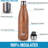 Hydration Nation Stainless Steel Water Bottle Double Wall Insulated-86836320-86836331