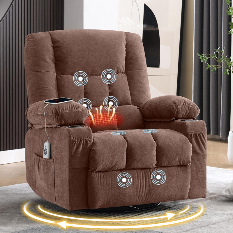 Fauteuil inclinable et pivotant Serenivibe, Brown