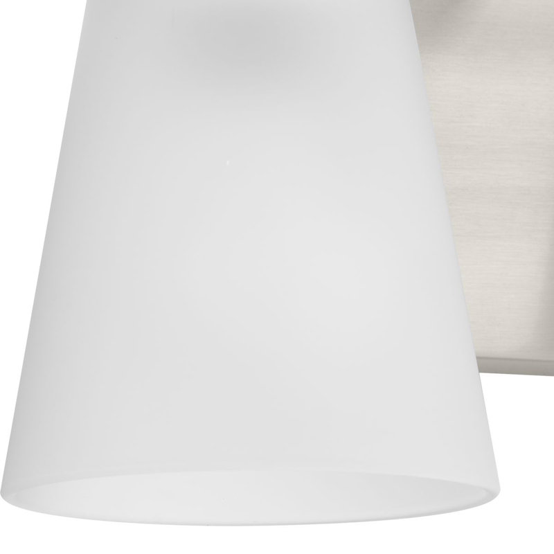 Tanner Brushed Nickel 4-Light Vanity with Etched Glass Shades