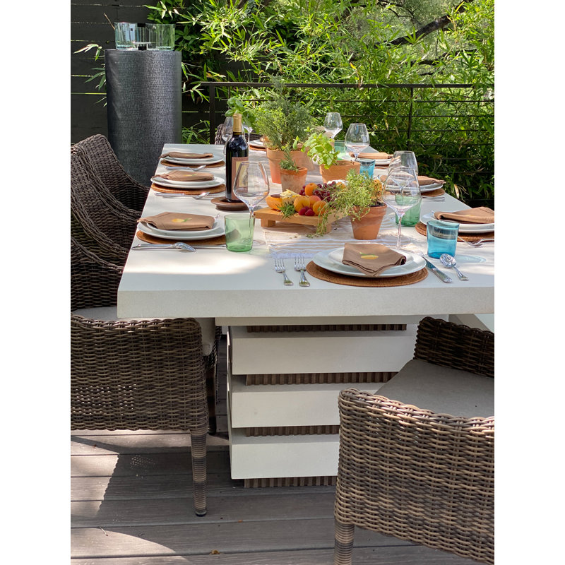 Provenance Signature Double Pedestal Dining Table, Black