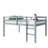 Full Rubber Wood Loft Bed With Ladder-1167357728