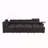 Black Fabric Sectional Sofa with Storage Ottoman