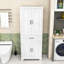 Grande armoire de rangement pour salle de bain avec portes, tiroir, tablette réglable et conception anti-basculement-75704384