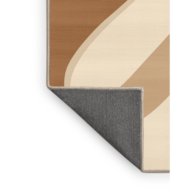 Tapis beige moelleux doux et moelleux de couleur unie moderne à motif de zucchini, 3 X 5
