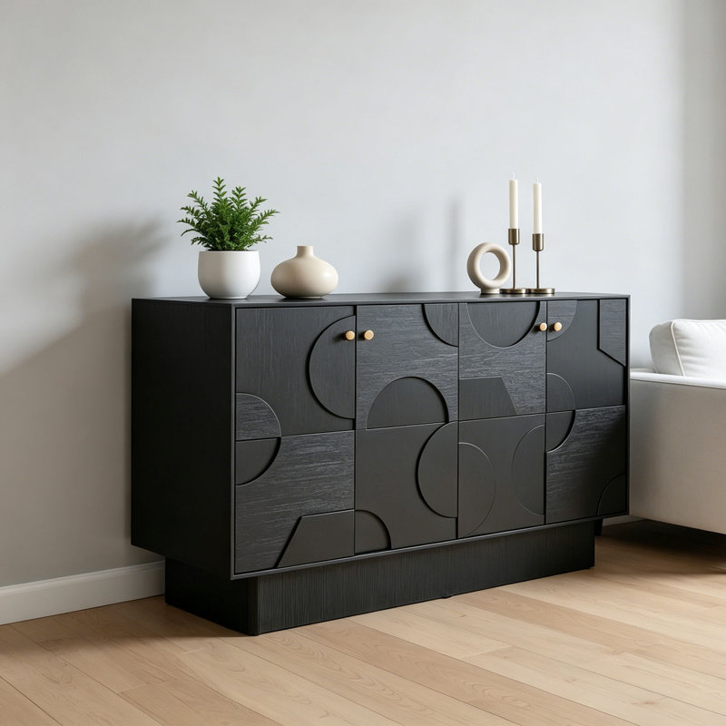 Buffet de rangement Creative relief design, H 42,51 po x l 70,86 po x P 19,68 po