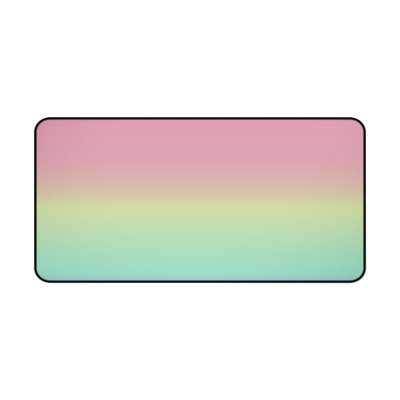 Pink Green Blue Gradient Desk Mat