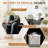 46.86"W Resin Shoe Storage Cabinet With 2 Doors And Adjustable Shelves(Black)-126226845