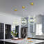 Luminaire suspendu en cristal doré Luminaire suspendu à DEL à intensité variable pour chambre à coucher, salon, îlot de cuisine (paquet de 1)
