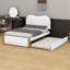 Lit plateforme tapissier avec lit gigogne-681939559