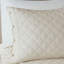 Couvre-lit très grand en coton kaki, réversible avec courtepointe à motif de losanges et taies décoratives assorties, couleur, coussin décoratif