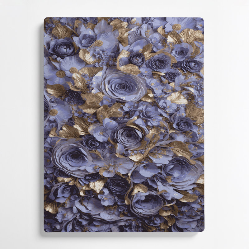 Abstrait floral 66, art mural en métal rose, H 11 po x l 14 po