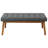 Delilah Modern Dark Gray Fabric Bench-2130937324