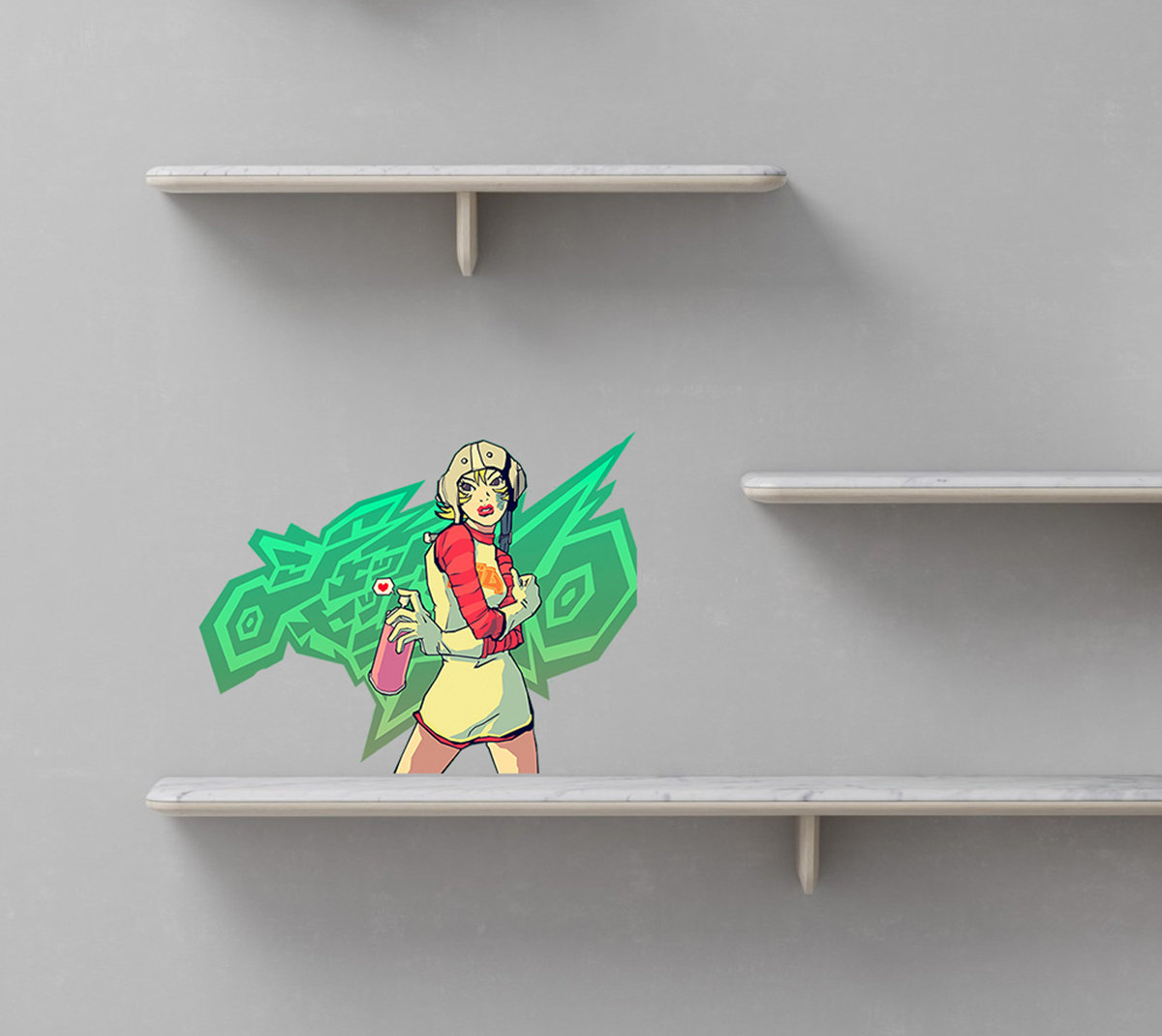 Trinx Stickers Trinx Anime Graffiti Wall Decal, Anime Graffiti Sticker, Anime Graffiti ...