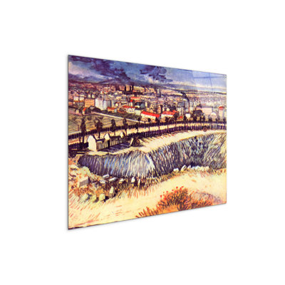 Factory by Van Gogh Vincent 57cm H X 76cm W CrystalArt Material Acrylic Glass Effect, Frameless Panel Lightweight Ready to Hang