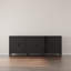 94.5"W Modern Sideboard With Geometric Door Panels And 6 Doors