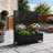 Metal Planter Box with Trellis and Wheels-875720063