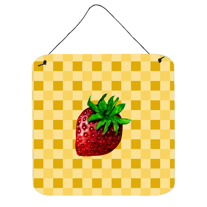 Décoration murale fraise on basketweave