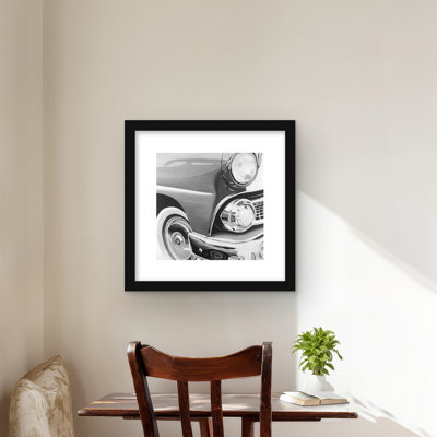 Belle vieille voiture - reproduction encadrée avec passe-partout noir | Décoration intérieure