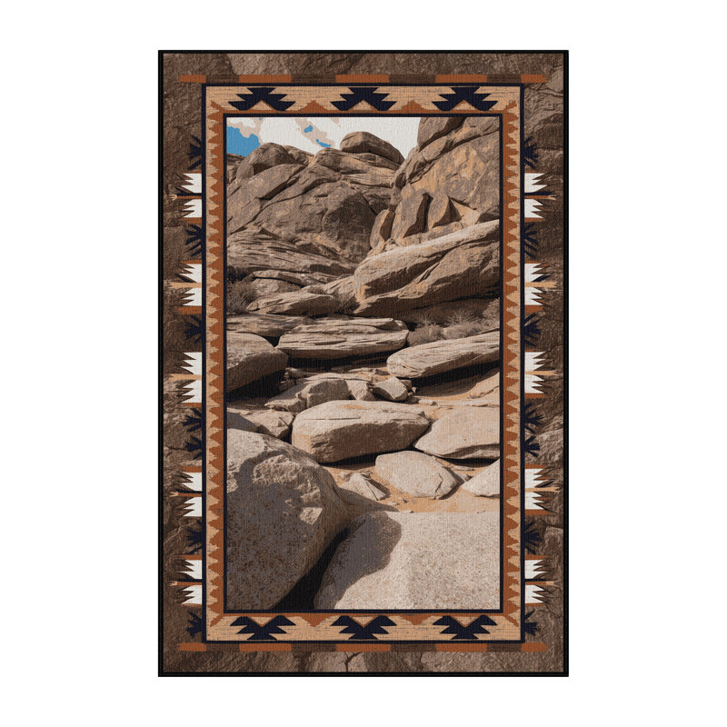  Tapis lavable Rocky Terrain Southwestern, Rectangle 2 pi x 3 pi